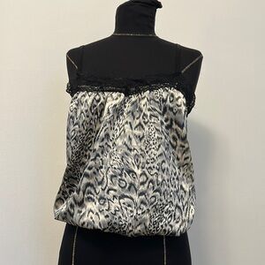 Poetry leopard/lace tank Size Small